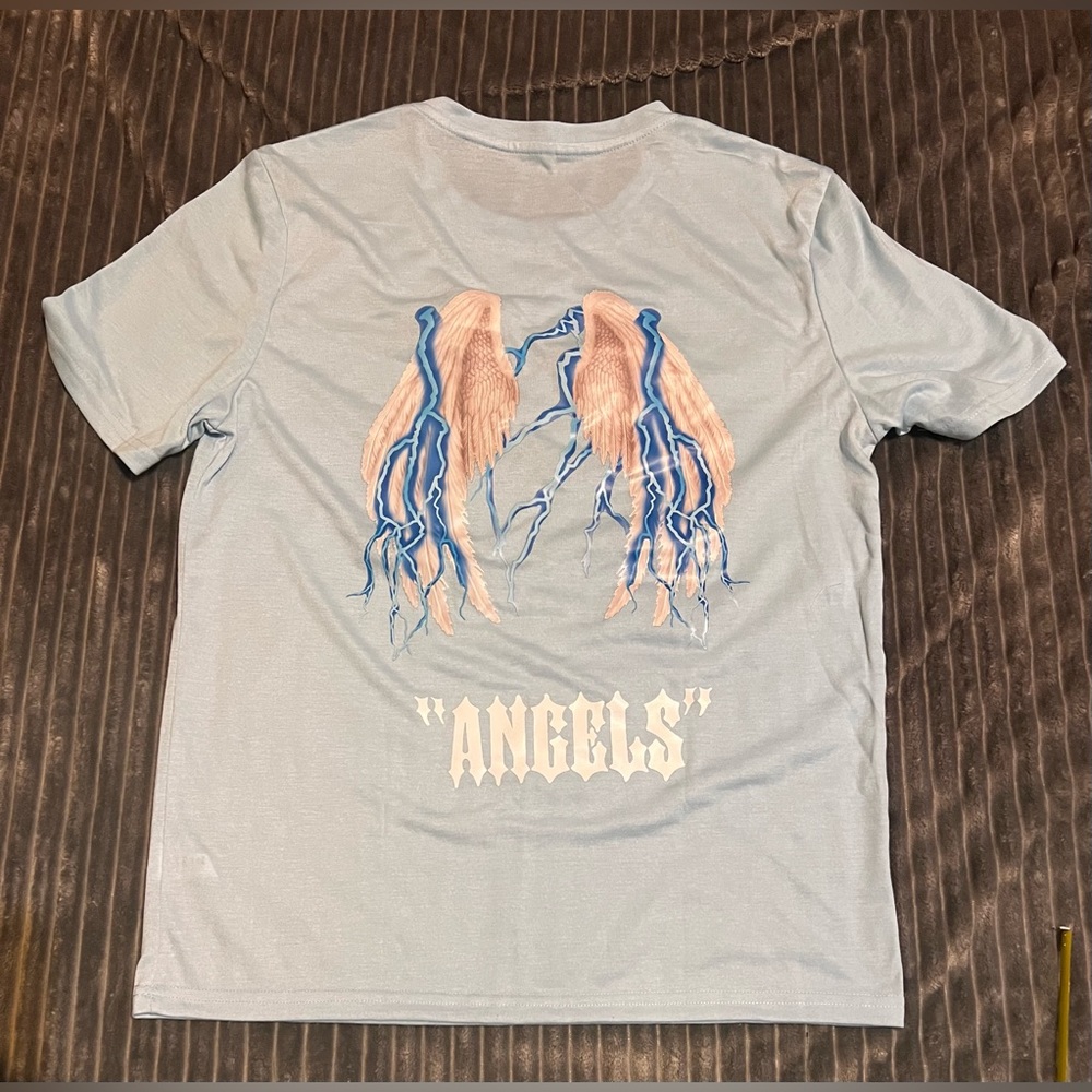 Men blue graphic tee